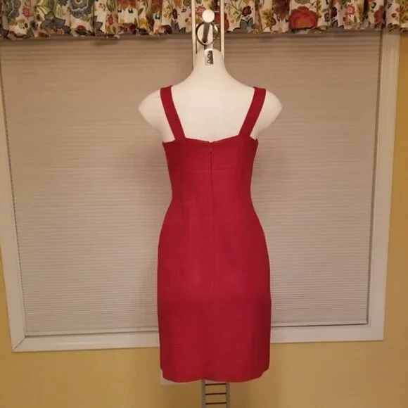 David Meister Red dress (2)